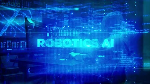 Robotics Ai Concept Technology Futuristic Data Background V02