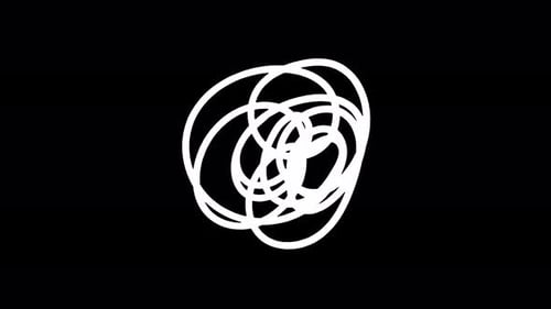 White Hand Drawn Scribble Circle Animation