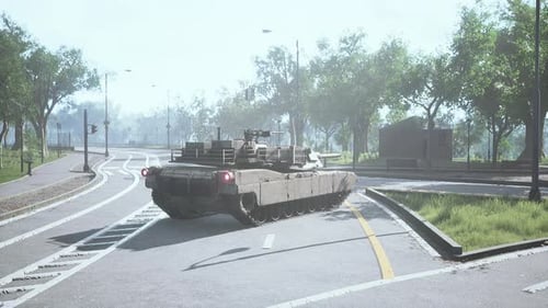 Armored Tank in Big City