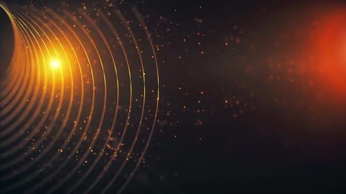 Abstract Flowing Lines and Particles Background Animation