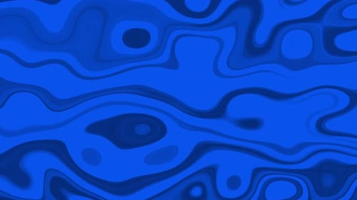 Abstract Blue Liquid Flowing Background Loop