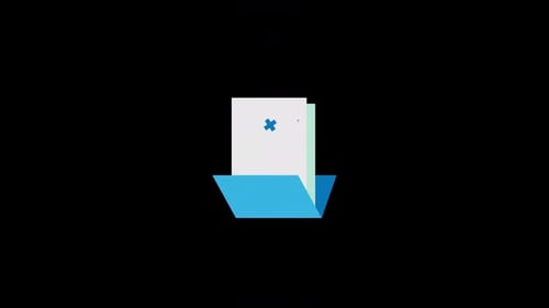 Flat Design Medical Document Save Folder Icon Animation