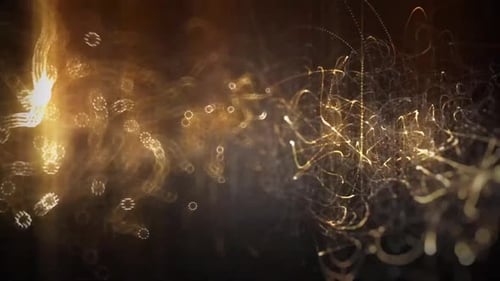 Goldene Threads Overlay-Bewegungshintergrund
