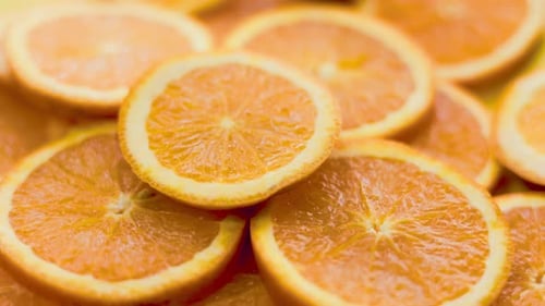 Sliced Fresh Juicy Orange Healthy Tasty Fruit