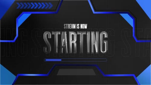 Twitch Stream Intro Overlay Animation With Blue Theme