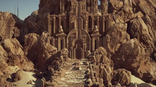 Unmanned Drone Captures Majestic Staircase Rising Through Dawn Light