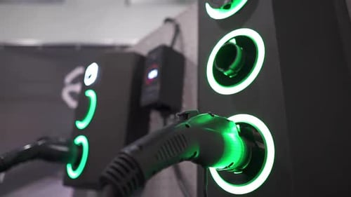 Electric Car Charging Electric Vehicle Charging Port Plugging in Car