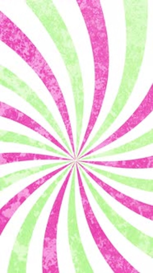 Rotating Geometric Grunge Spiral Background in Pink and Green