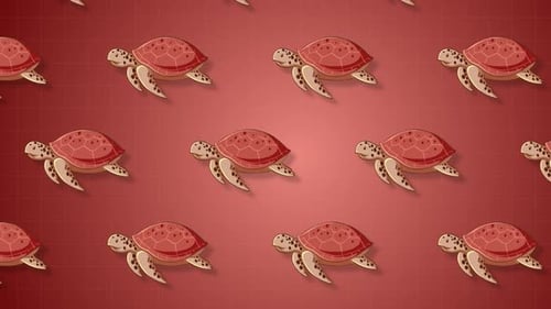 Turtles Pattern Animation Background