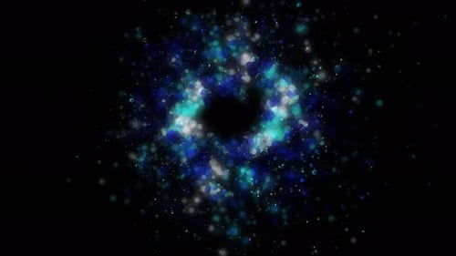 Abstract Blue Particle Burst Background Animation