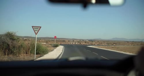 Background Video of the Road As Seen From the Windshield of the Car