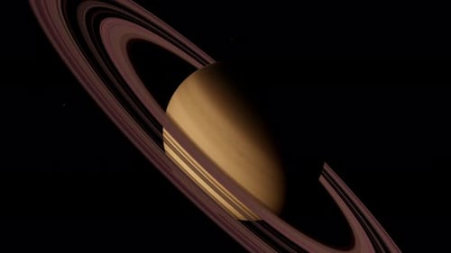 Close Up Of Saturn And Its Iconic Rings Uhd