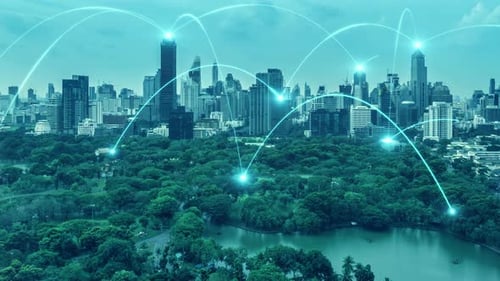 Smart Digital City with Connection Network Reciprocity Over the Cityscape