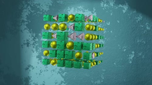 Dynamic 3D Geometric Shapes Abstract Animation