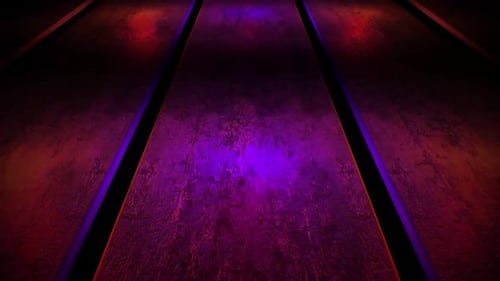 Abstract Futuristic Neon Tunnel Motion Background