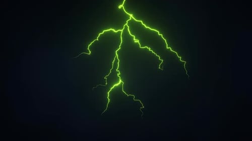 Green lightning with dark background
