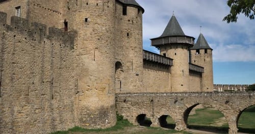 Carcassonne, the biggest castle fortress in europe, Aude department, France