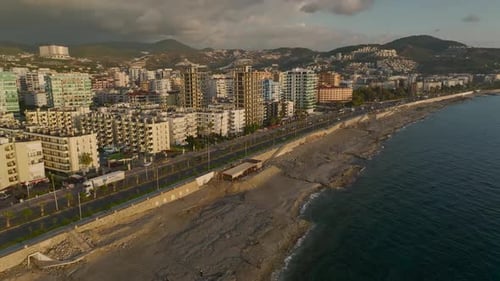 Aerial View A Vibrant City Panorama with Its Streets Parks and Buildings Leading to the Vast and