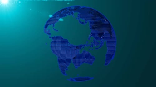 Technologie-Nachrichtenhintergrund und globale Erde
