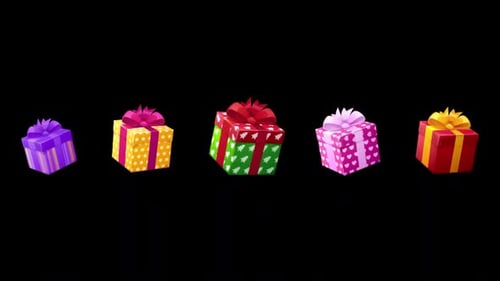 Colorful Animated Gift Boxes For Celebrations And Holidays