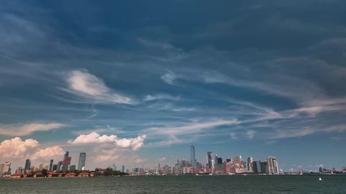 Beautiful Manhattan Skyline New York Panoramic View of the New York Skyline in Downtown Manhattan