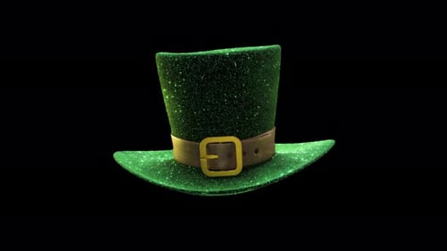 Loop A Glittery Green Leprechaun Hat Perfect for St Patricks Day Celebrations and Festivities with