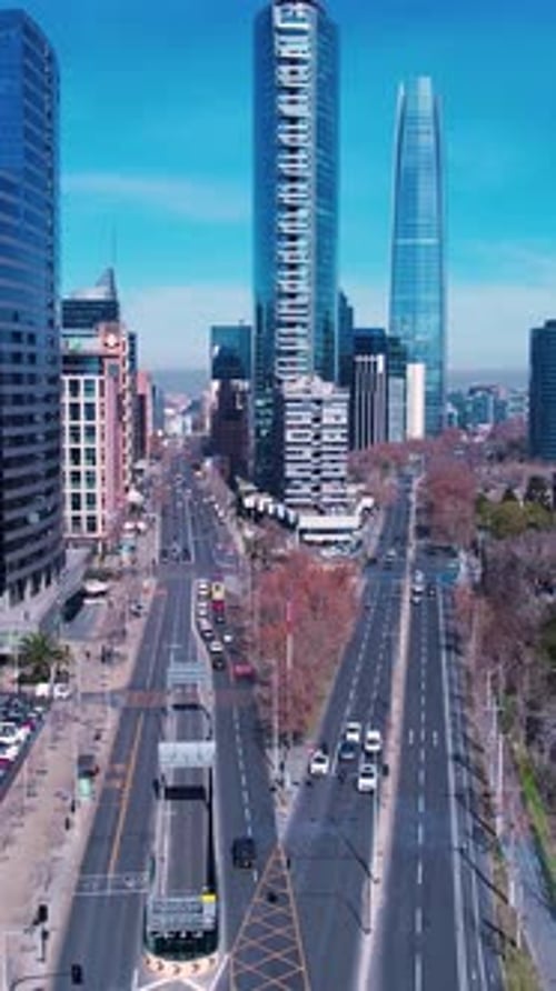 Santiago Skyline At Santiago In Santiago Chile.
