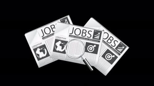 Search Job Need Newspaper Animation
