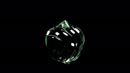 Abstract Background Glass Shapes with Refractions