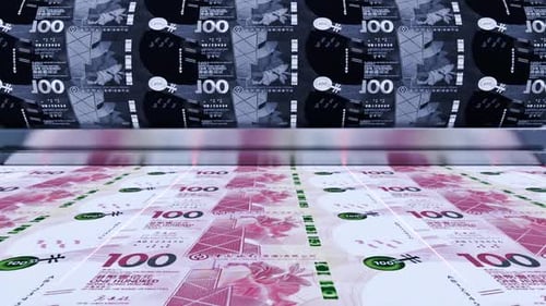 Printing 100 Hong Kong Dollar Banknotes 2