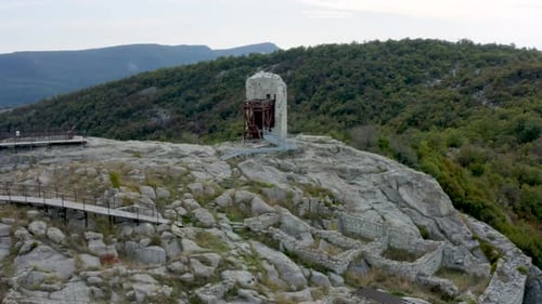 Tower in The ancient Thracian city of Perperikon, Kardzhali Region, Bulgaria