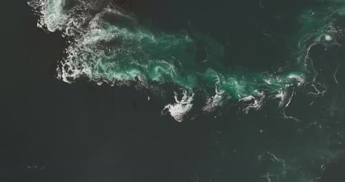 Natural phenomenon of the speeding water current, Saltstraumen strait