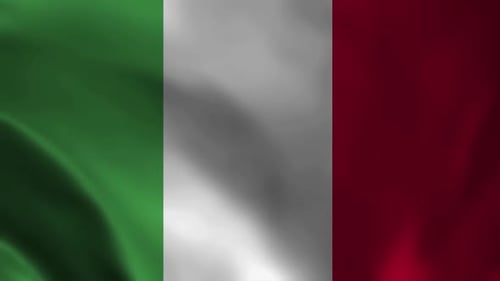 Vertical Waving Italian Flag Animation Loop