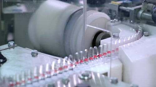 Automated Machine Filling and Processing Medical Vials