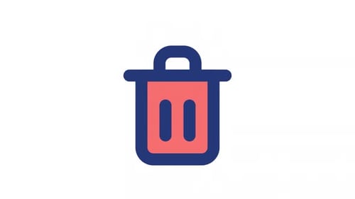 Animated Trash Can Color Ui Icon