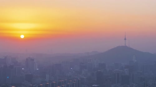 Seoul City Skyline, South Korea.