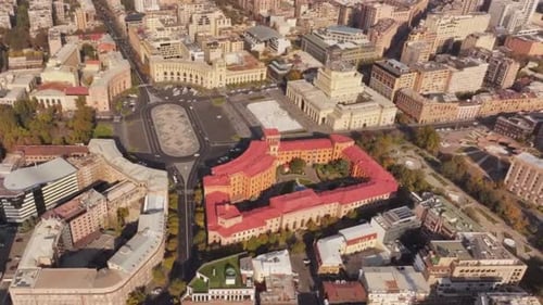Aerial View Of Yerevan Cityscape, Capital Of Armenia