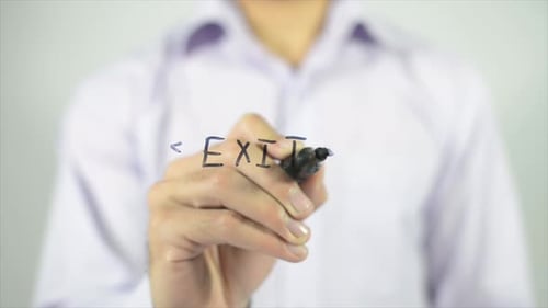 Exit, Writing on Screen