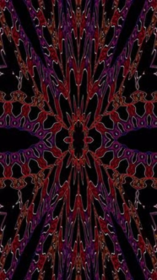 Abstract Vertical Kaleidoscope Fractal Pattern Loop