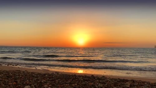 Sunrise morning in beach paradise