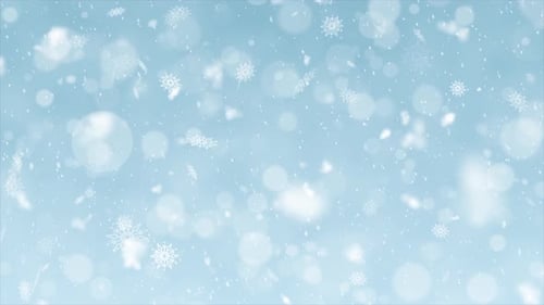 Blue Christmas Snowflake Background Loop V2