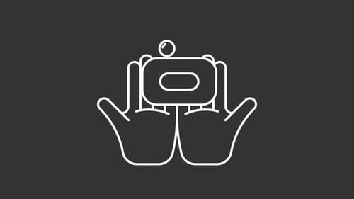 Minimalist Line Art Hand Washing Animation Icon