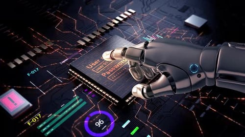 4K Ai 3D-Technologie im Cyberpunk-Stil