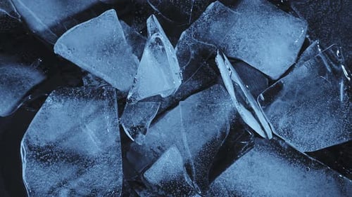 Blue Ice Crystal Close Up