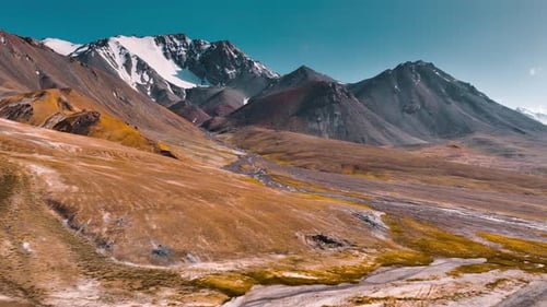 Breathtaking And Aerial View Of Tajikistan And Mountain Beauty