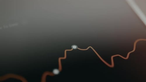 Animated Line Graph Shows Financial Data Trends