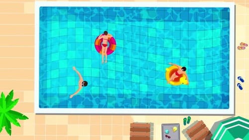 Relajándose en Blue Swimming 2D