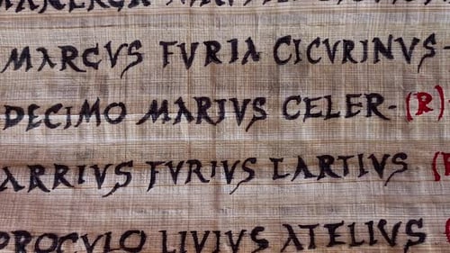 Ancient Roman Written Book