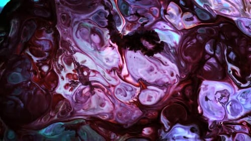 Abstract Paint Ink Spread On Milky Surface 30