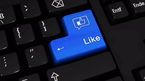 Like Facebook Rotation Motion auf Computertastatur